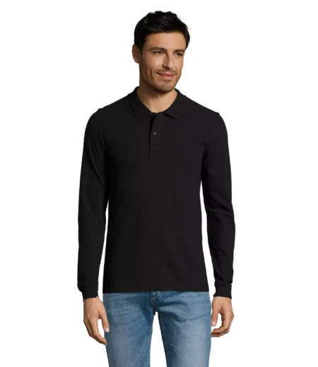 02087 - Polo colorata 180 uomo m/l - cotone piquè pettinato - 2 bottoni in tinta Tg.S-4XL