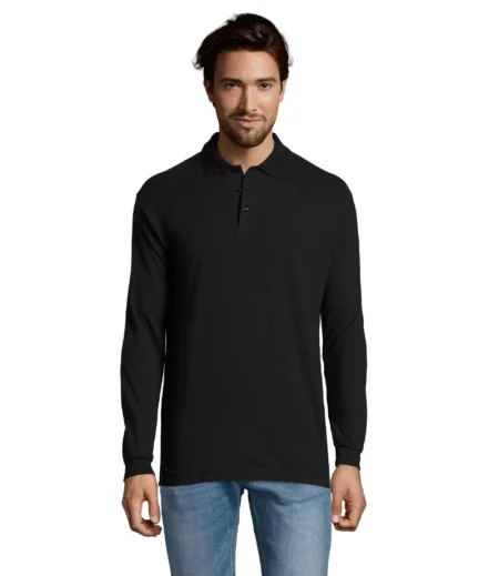 11328 - Polo colorata 170 uomo m/l - cotone piquè pettinato - 3 bottoni in tinta Tg.S-XXL