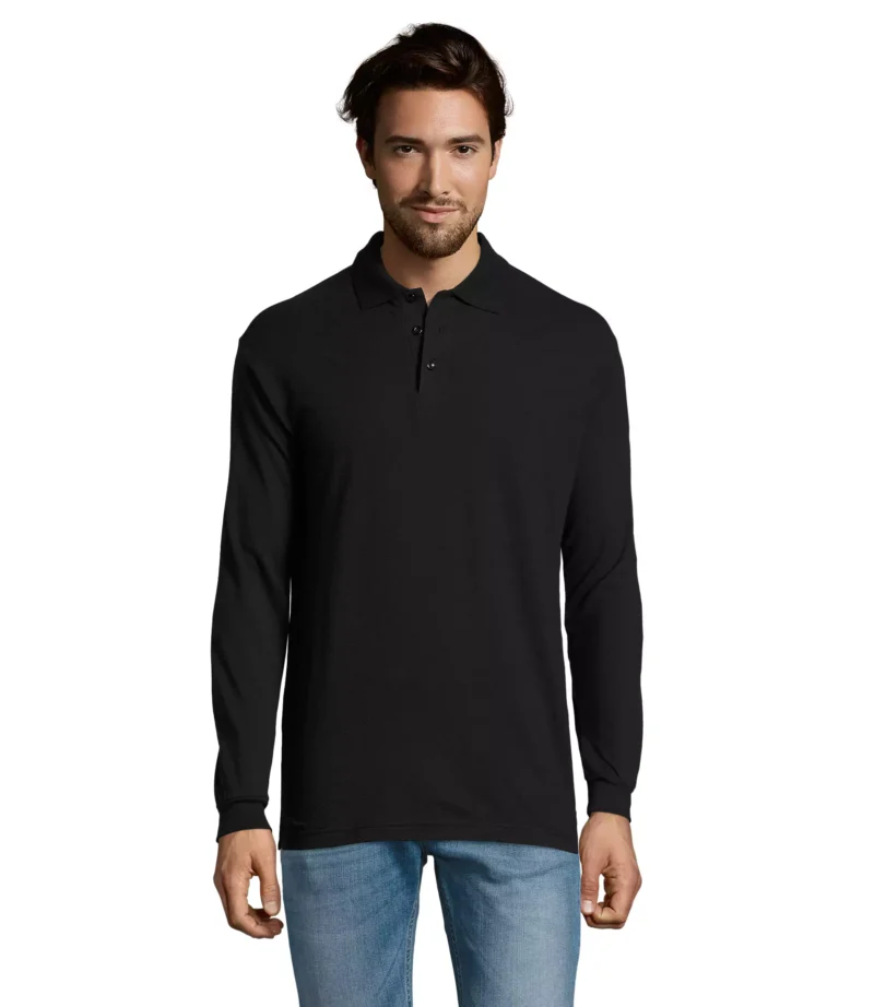11328 - Polo colorata 170 uomo m/l - cotone piquè pettinato - 3 bottoni in tinta Tg.S-XXL