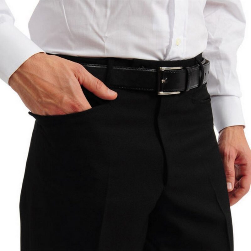Pantaloni uomo carrettiera neri 100% poliestere - immagine 2
