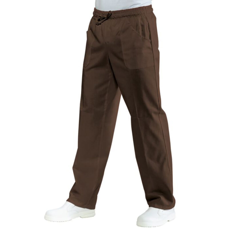 Pantaloni cuoco colore cacao 65% poliestere 35% cotone
