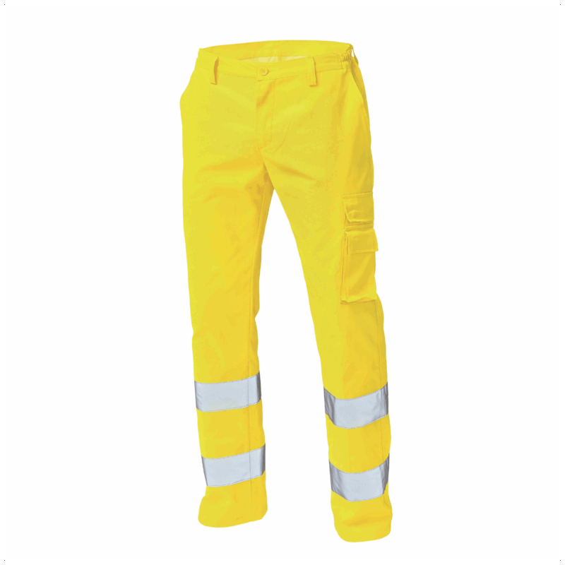 PANTALONI STEP ONE 60% cot. 40% polies. 250 gr/mq Tg. XS-4XL Colori Disp. Arancio-Giallo - Image 2