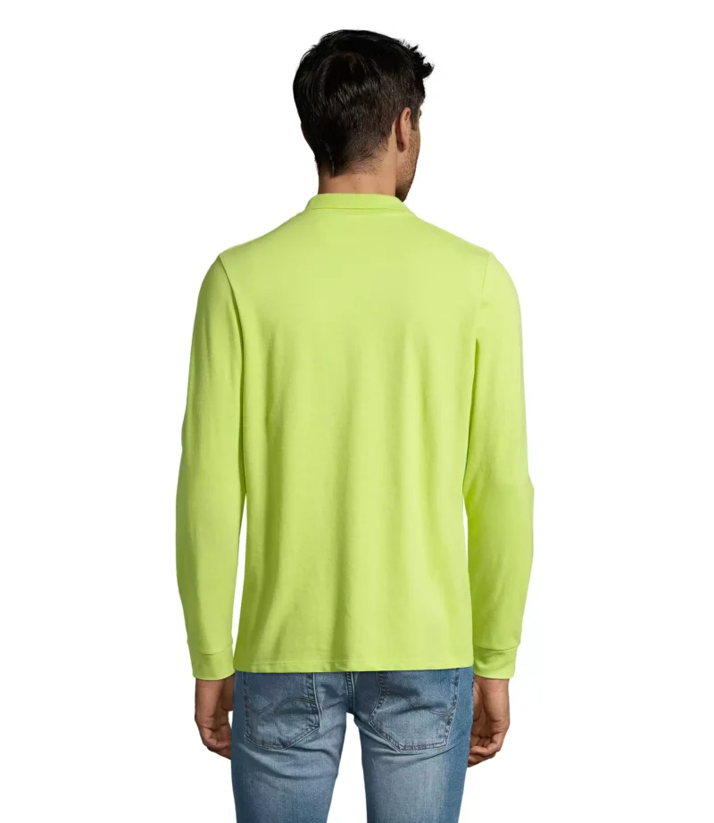 02087 - Polo colorata 180 uomo m/l - cotone piquè pettinato - 2 bottoni in tinta Tg.S-4XL - immagine 2