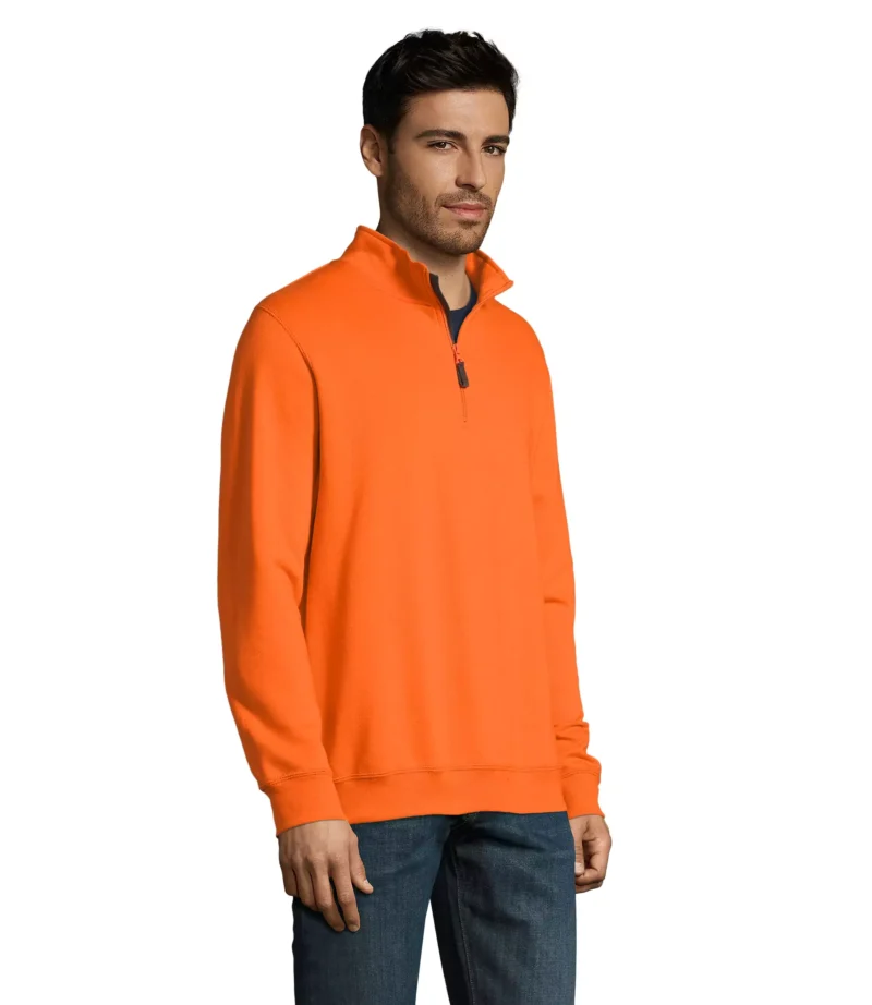 02088 - Felpa colorata 260 uomo 1/2 zip - policotone 50/50 Tg.S-3XL - immagine 2