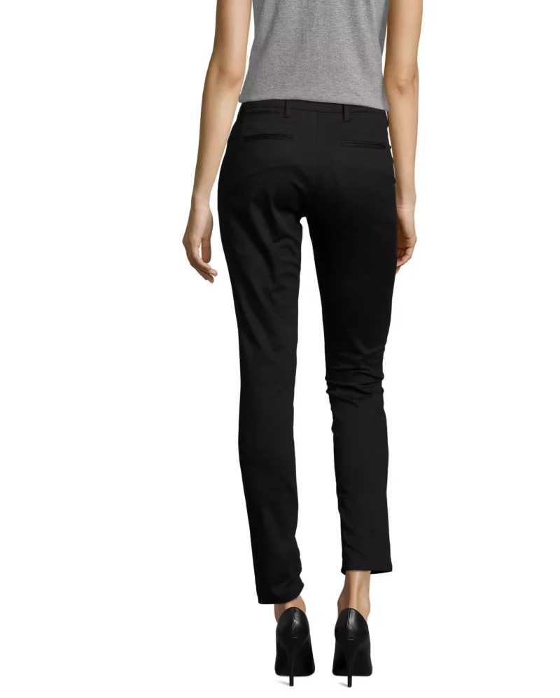 02918 - Pantalone colorato satinato 228 donna - 98% cotone 2% elastan - 2 tasche anteriori e posteriori - Tg. IT da 40 a 50 Tg.36-46 - Image 2