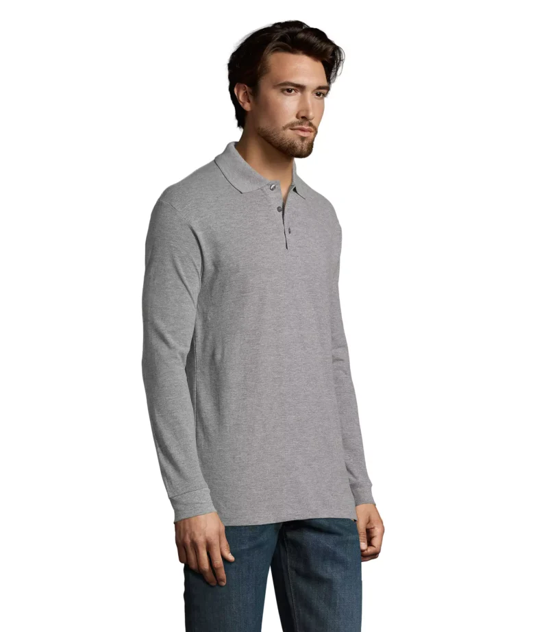 11328 - Polo colorata 170 uomo m/l - cotone piquè pettinato - 3 bottoni in tinta Tg.S-XXL - immagine 3