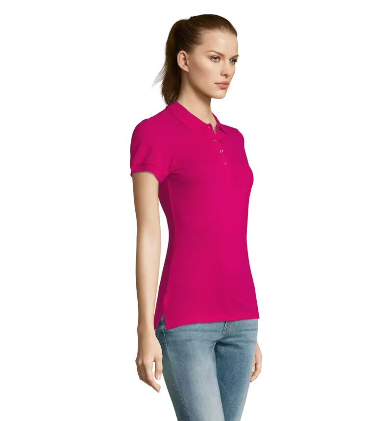 11338 - Polo colorata 170 donna m/c - cotone piquè pettinato - immagine 3