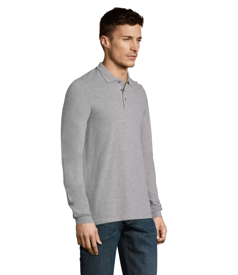 11353 - Polo colorata 210 uomo m/l - cotone piquè pettinato - immagine 2