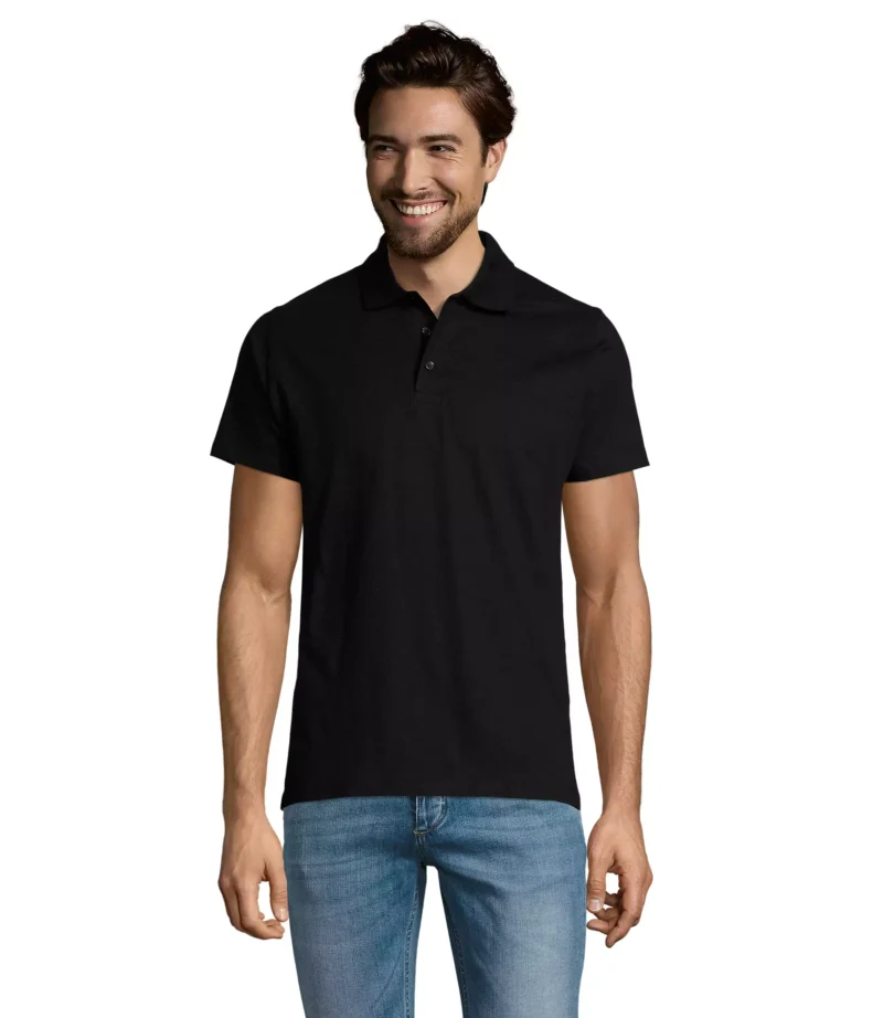 11377 - Polo colorata 170 uomo m/c cotone jersey - 3 bottoni tinta Tg.S-3XL