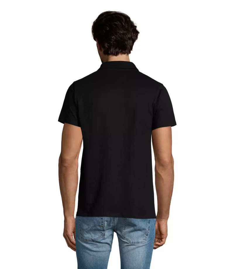 11377 - Polo colorata 170 uomo m/c cotone jersey - 3 bottoni tinta Tg.S-3XL - Image 2