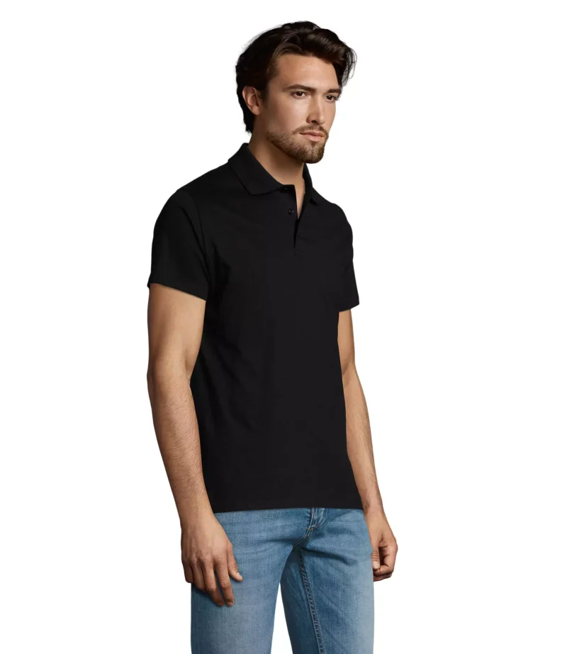 11377 - Polo colorata 170 uomo m/c cotone jersey - 3 bottoni tinta Tg.S-3XL - Image 3