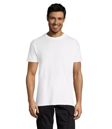11380 - T-shirt bianca 150 unisex m/c girocollo - cotone jersey