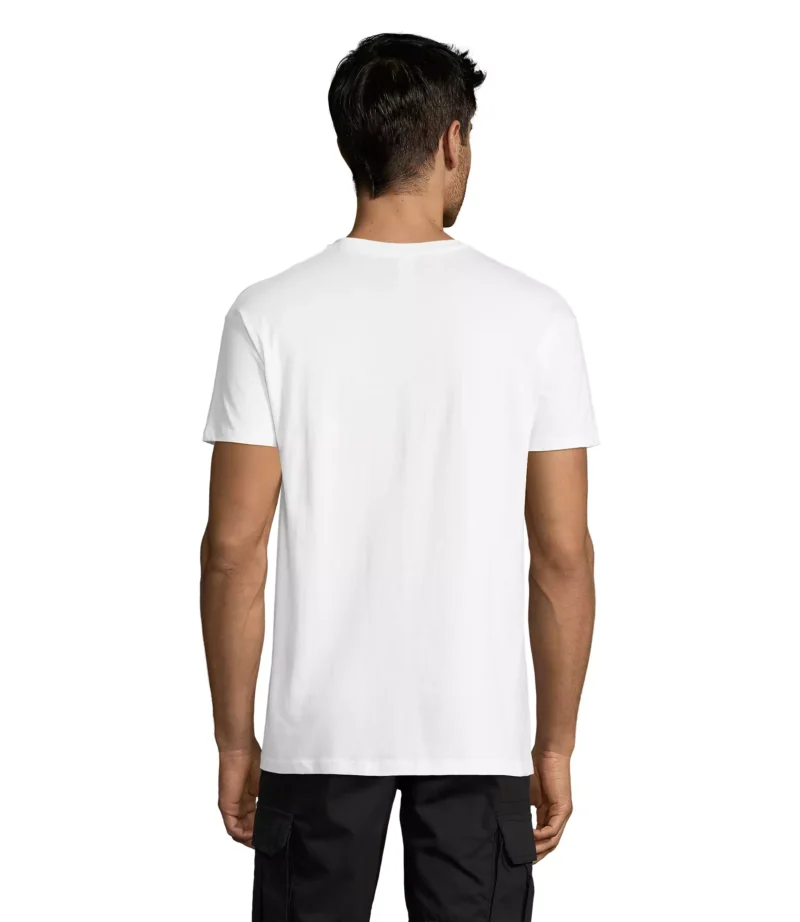11380 - T-shirt bianca 150 unisex m/c girocollo - cotone jersey - Image 3