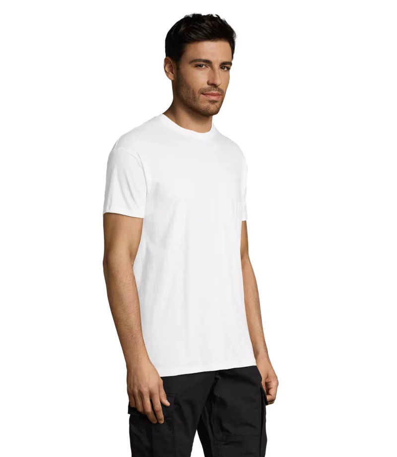 11380 - T-shirt bianca 150 unisex m/c girocollo - cotone jersey - Image 2