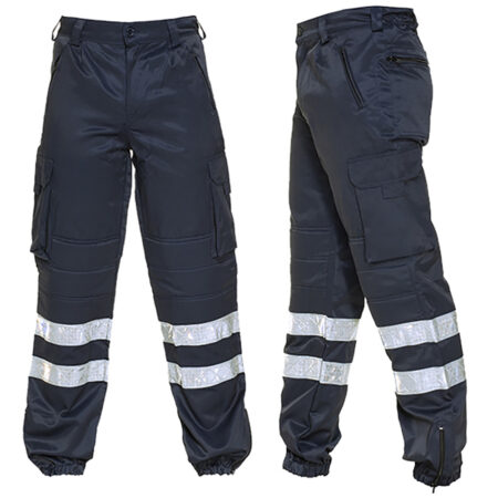 Pantaloni da lavoro Drill con bande rifrangenti