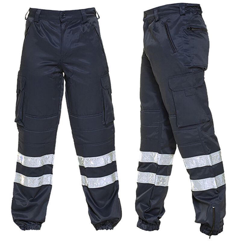 Pantaloni da lavoro Drill con bande rifrangenti